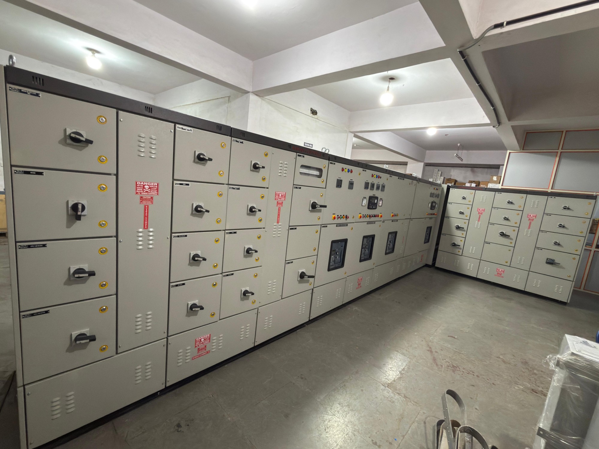 Power control centre panel line-up